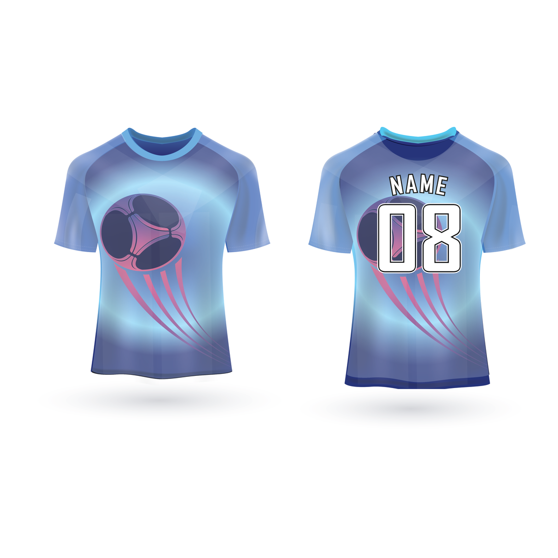 NEXT PRINT All Over Printed Customized Sublimation T-Shirt Unisex Sports Jersey Player Name & Number, Team Name NP50000285