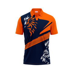Polo Neck Printed Jersey Orange NP5000030-1