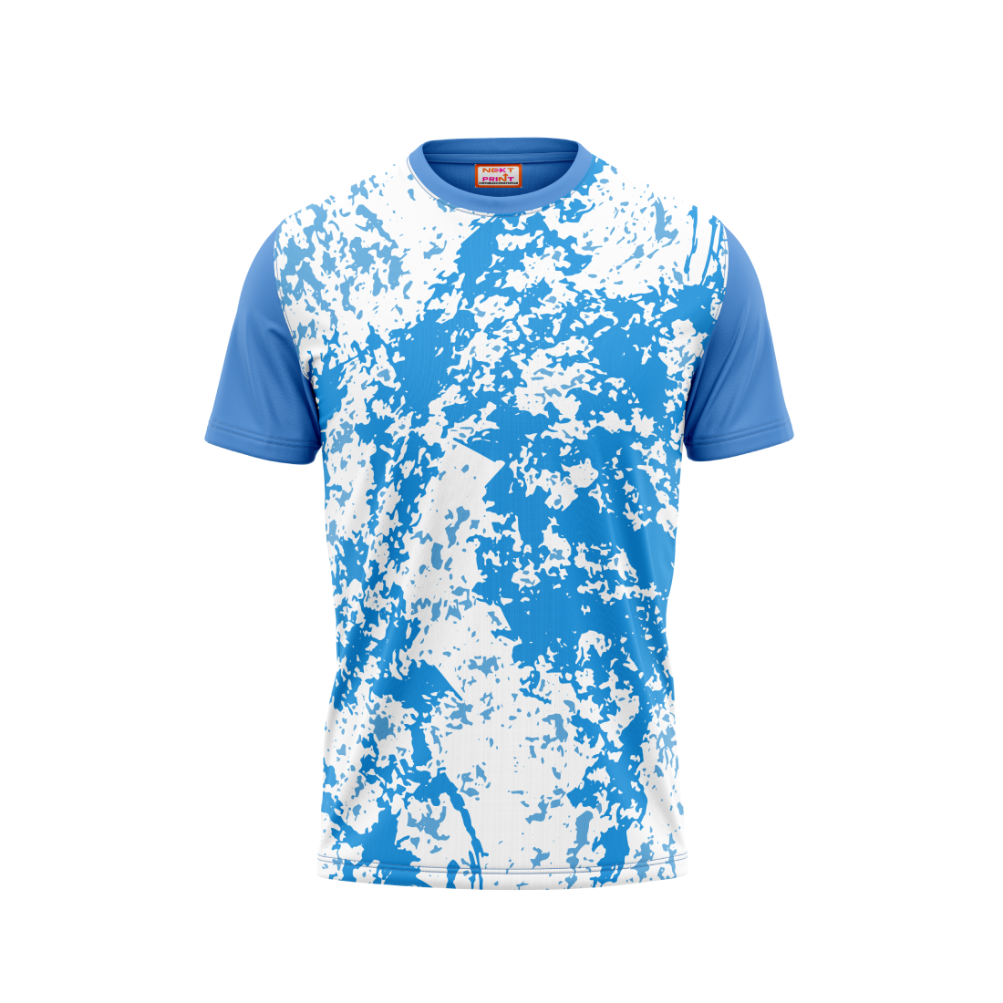 Round Neck Printed Jersey Skyblue NP5000031
