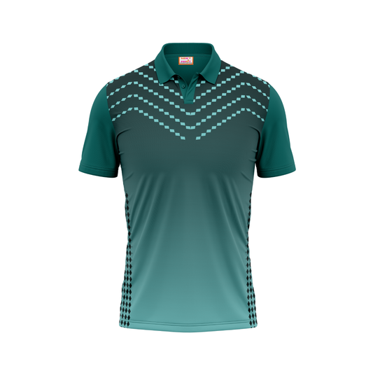 Next Print Polo Neck Printed Jersey Green NP5000035