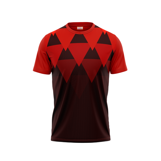 Round Neck Printed Jersey Red NP50000376