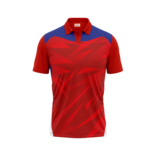 Polo Neck Printed Jersey Red NP50000391