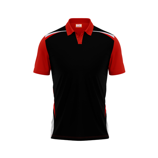 Polo Neck Printed Jersey Red NP50000393