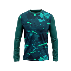 Round Neck Fullsleeve Printed Jersey Green NP5000042