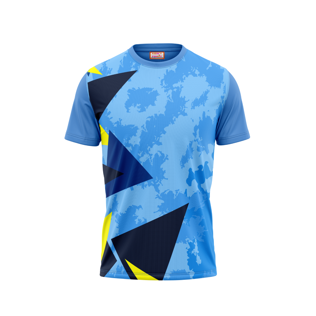 Round Neck Printed Jersey Skyblue NP5000058