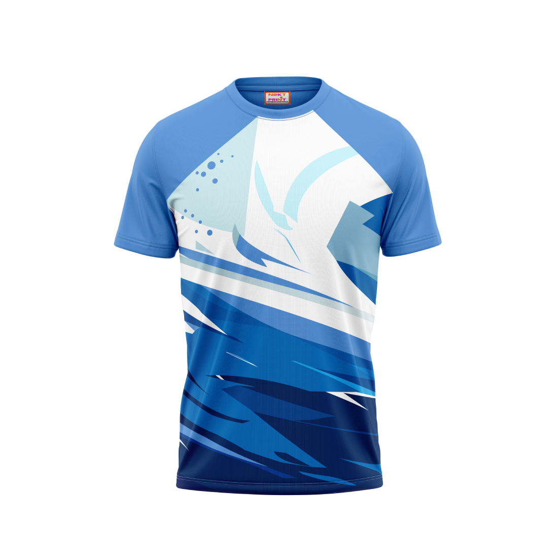 Round Neck Printed Jersey Skyblue NP5000072