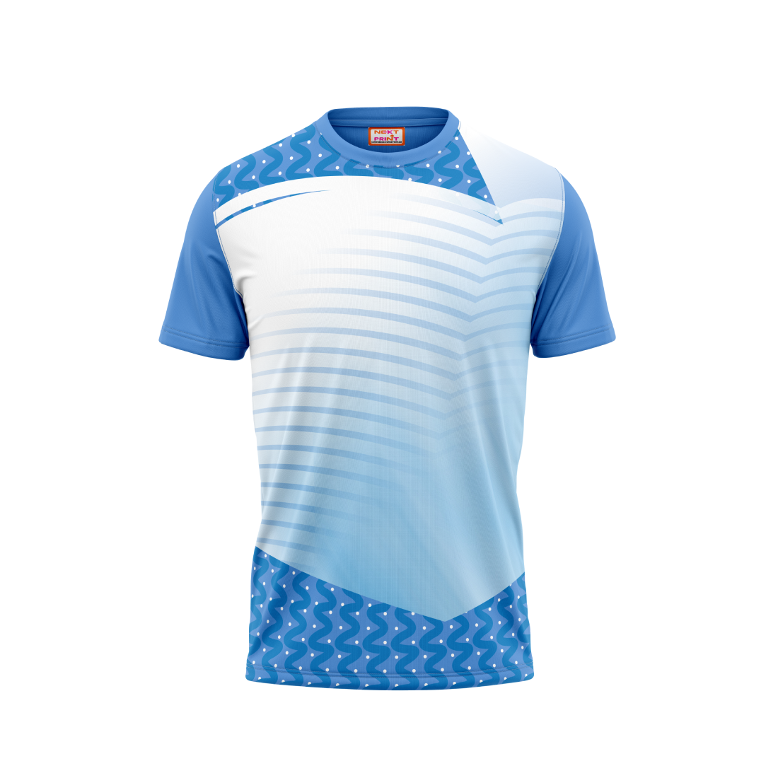 Round Neck Printed Jersey Skyblue NP5000089