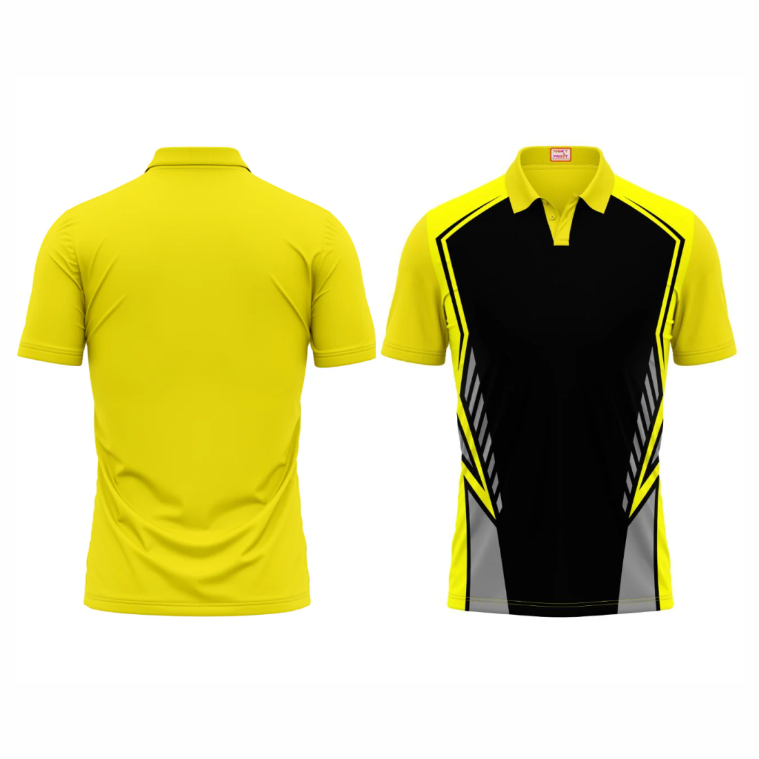 Next Print Customised Polo Neck Yellow Jersey NPTS36