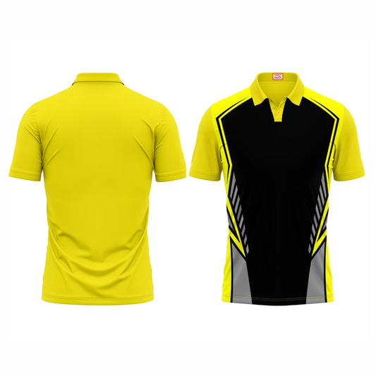 Next Print Customised Polo Neck Yellow Jersey NPTS36