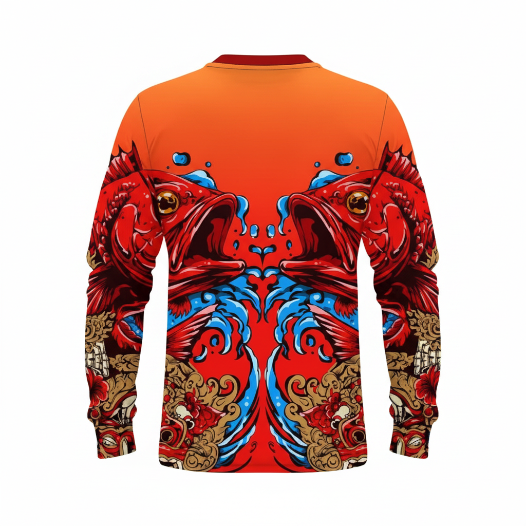 Next Print Custom Fishing  T-SHIRT for Men & Women – Sublimation Long Sleeve Angler Shirt UV Protection Sports Wear