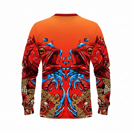 Next Print Custom Fishing  T-SHIRT for Men & Women – Sublimation Long Sleeve Angler Shirt UV Protection Sports Wear