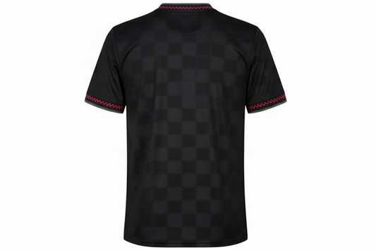 NextPrint Premium Black Football Jersey with White Print – Customizable