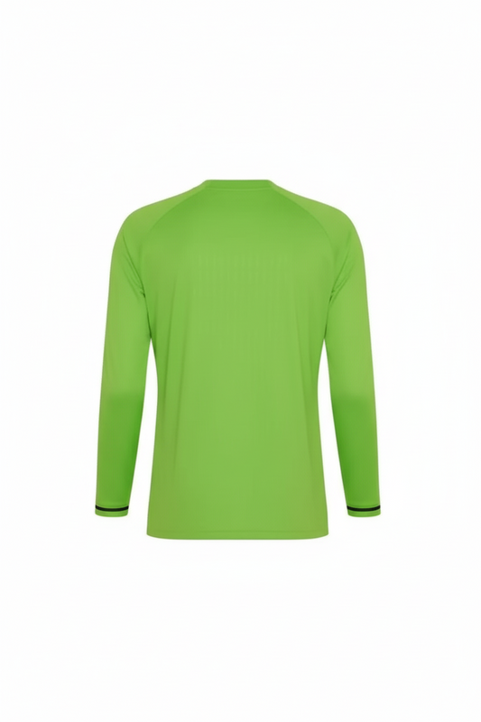 NextPrint Premium Green Long Sleeve Football Jersey with White Print – Customizable