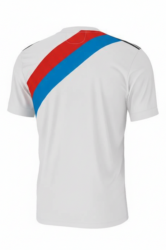 NextPrint Bayern Style White Diagonal Stripe Jersey Custom Name Number – Fan Edition India