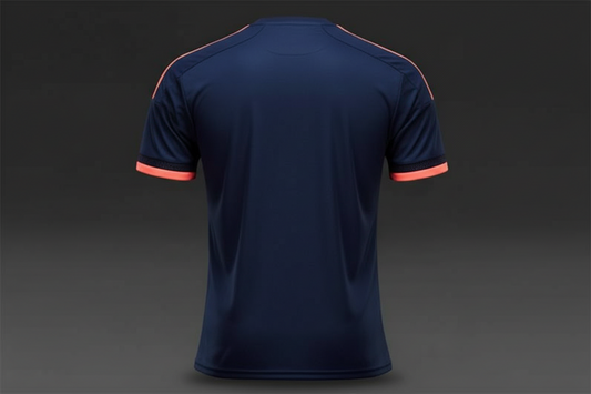 NextPrint Premium Navy Blue Football Jersey with Custom Name & Number – Bayern Inspired Design India