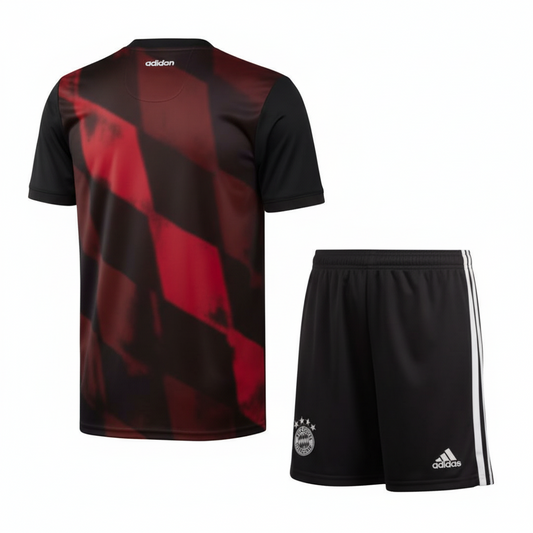 NextPrint Premium Black & Red Football Jersey Set (T-Shirt & Shorts) – Customizable