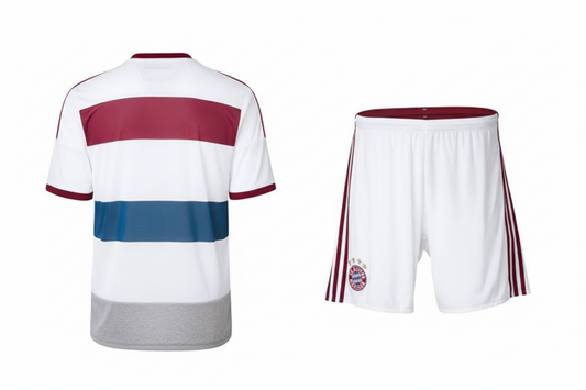 NextPrint Premium White Multi-Color Striped Football Jersey Set (T-Shirt & Shorts) – Customizable