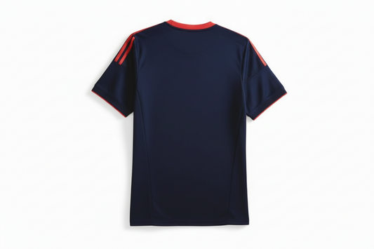 NextPrint Navy Blue Football Jersey with Red Accents – Premium Sublimation Sports Wear