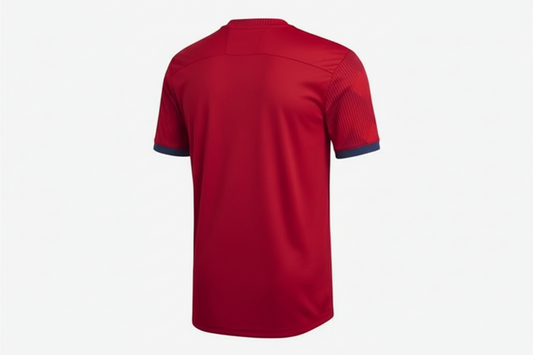 NextPrint Premium Red Football Jersey with Custom Name & Number – Bayern Inspired Home Kit India