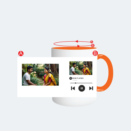 Customised Orange Color Mug