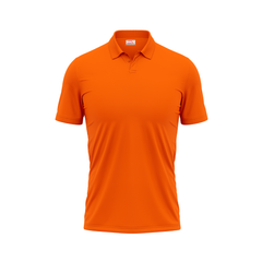 Plain Polo neck Orange Tshirt