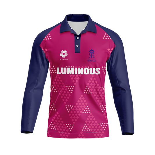 Next Print Ipl Rajasthan Royals Printed polo collar Jersey