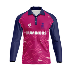Next Print Ipl Rajasthan Royals Printed polo collar Jersey