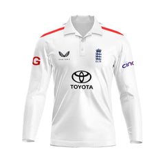 Customised England Test Jersey Full Sleeves.