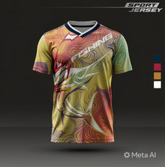 Breathable fishing graphic T-shirt for outdoor activities