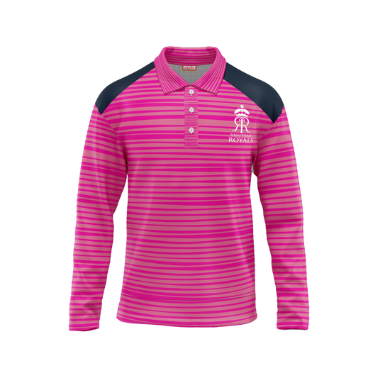 Next Print Ipl Rajasthan Customisable Polo neck Full Sleeves jersey