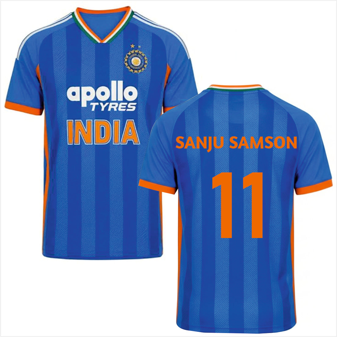 Next Print India Blue Jersey With Name Print Sanju Samson T-Shirt.