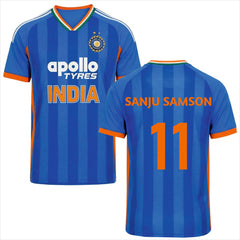 Next Print India Blue Jersey With Name Print Sanju Samson T-Shirt.