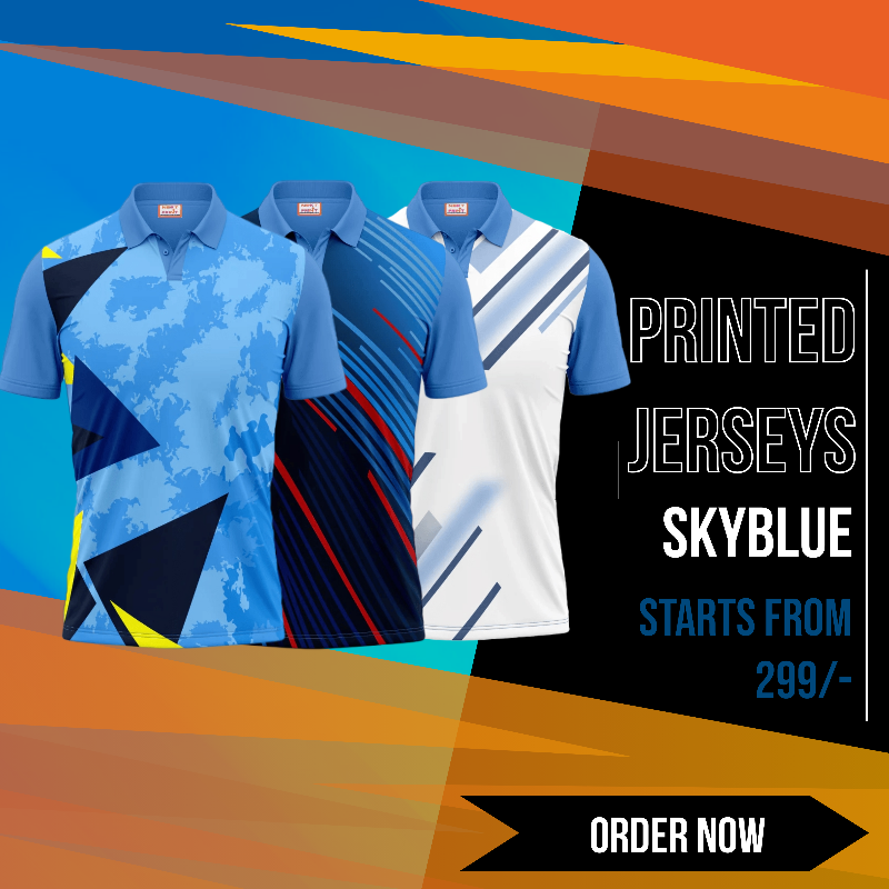 PRINTED POLO NECK WHITE JERSEYS