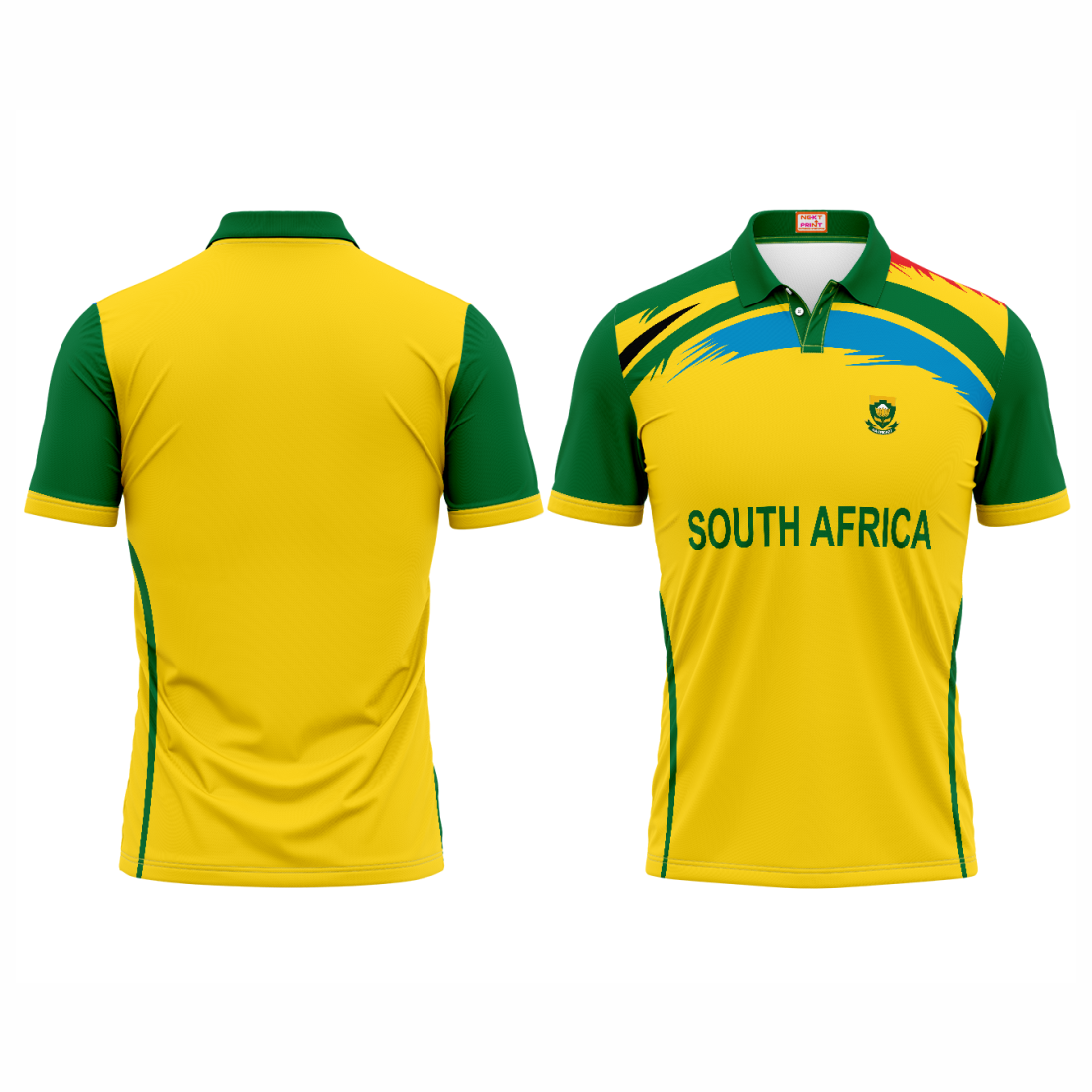 Next Print Customised South Africa Cricket Jersey International Cricke
