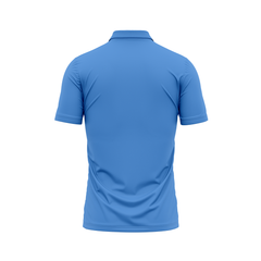 Polo Neck Printed Jersey Sky Blue NP00246