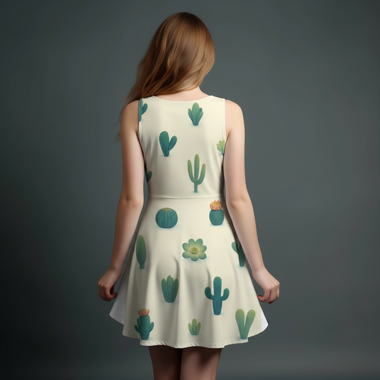 Vibrant Girls' All-Over Print Dress.