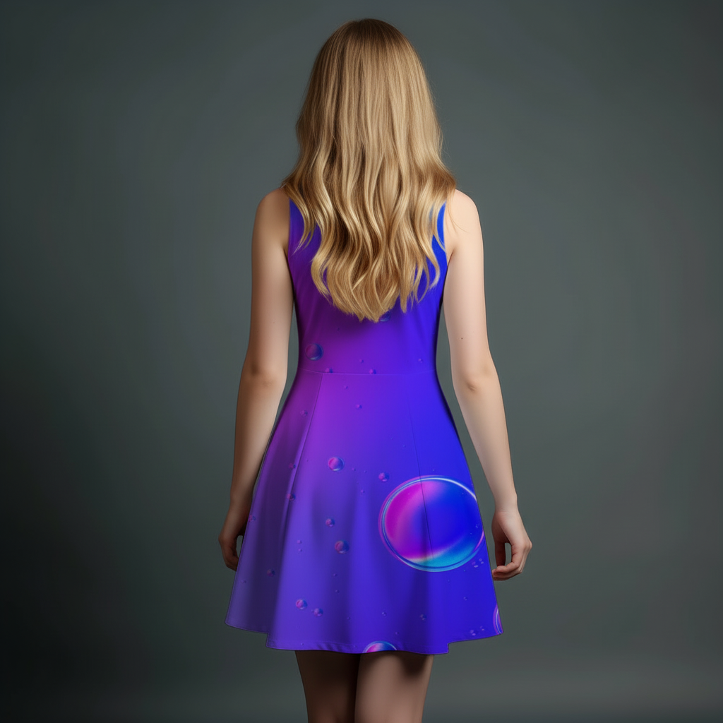Vibrant Girls' All-Over Print Dress.