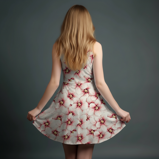 Vibrant Girls' All-Over Print Dress.