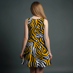 Vibrant Girls' All-Over Print Dress.