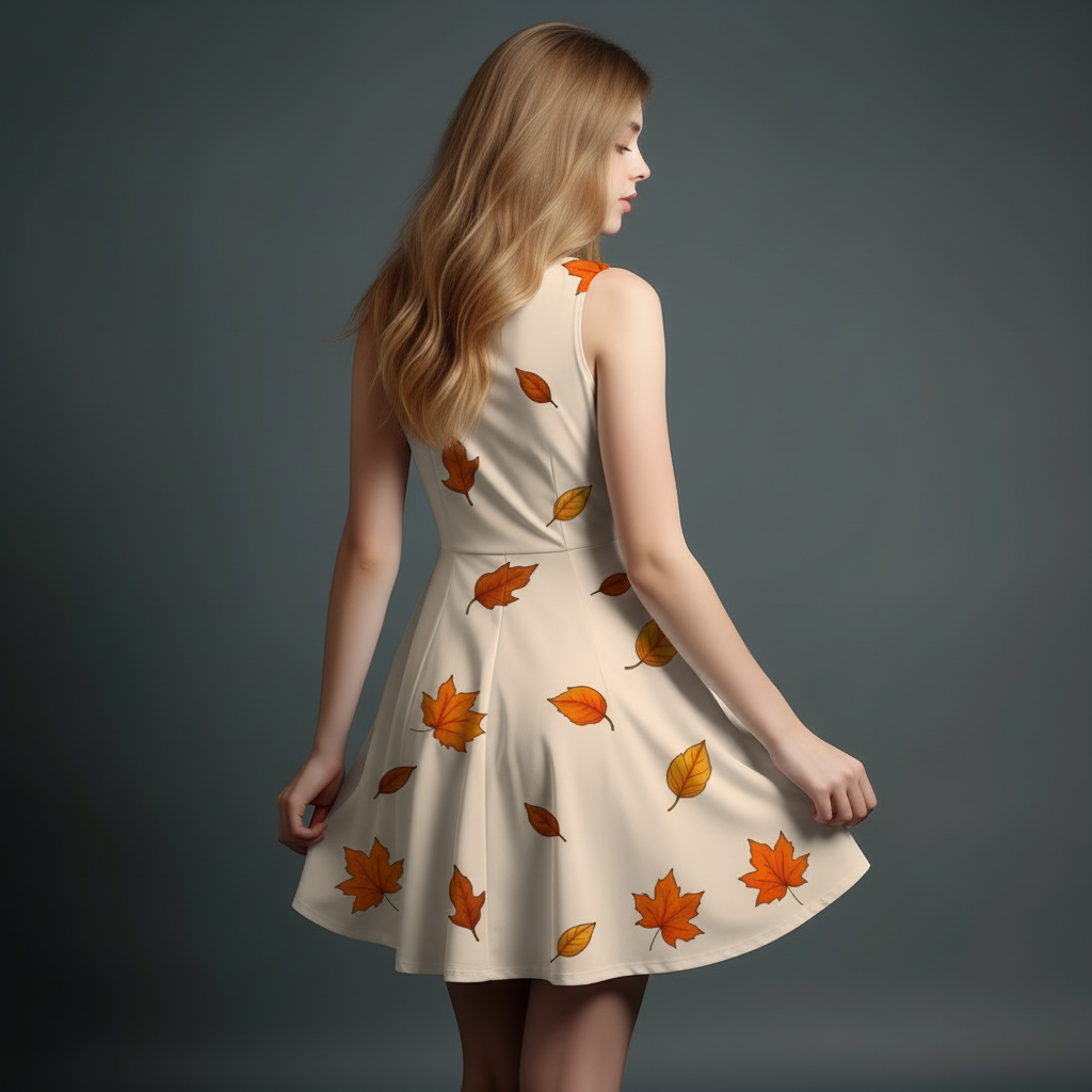 Vibrant Girls' All-Over Print Dress.