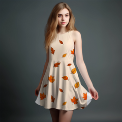 Vibrant Girls' All-Over Print Dress.