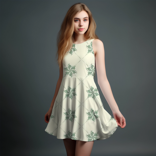 Vibrant Girls' All-Over Print Dress.