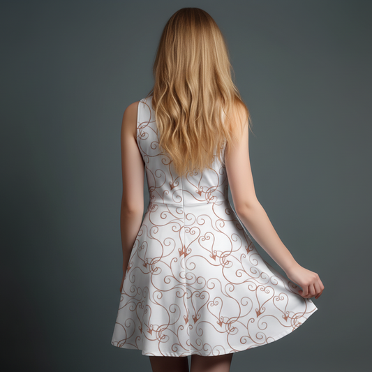 Vibrant Girls' All-Over Print Dress.