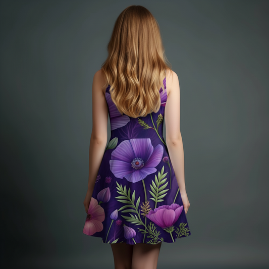 Vibrant Girls' All-Over Print Dress.