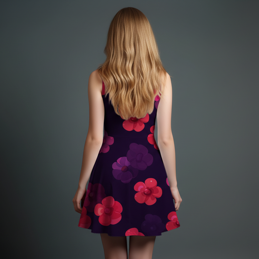 Vibrant Girls' All-Over Print Dress.