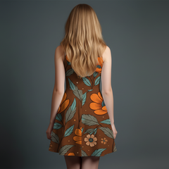 Vibrant Girls' All-Over Print Dress