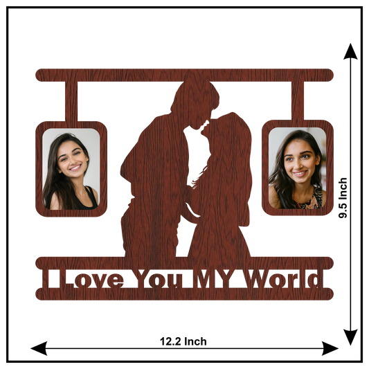 I LOVE YOU MY WORLD WALLFRAME