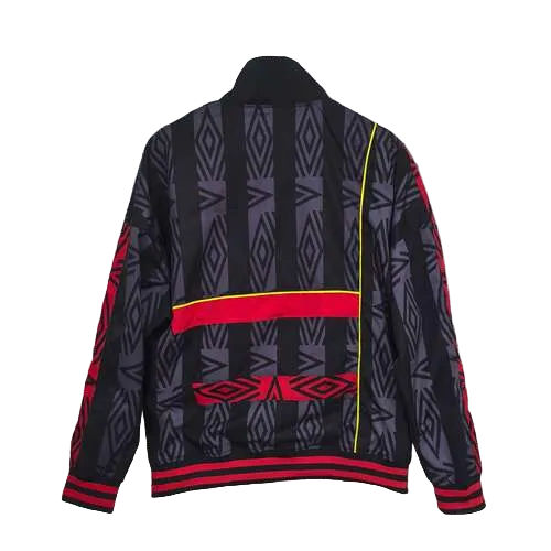 NextPrint Manchester United 2025/26 Retro Style Black Windbreaker Jacket – Premium Football Outerwear
