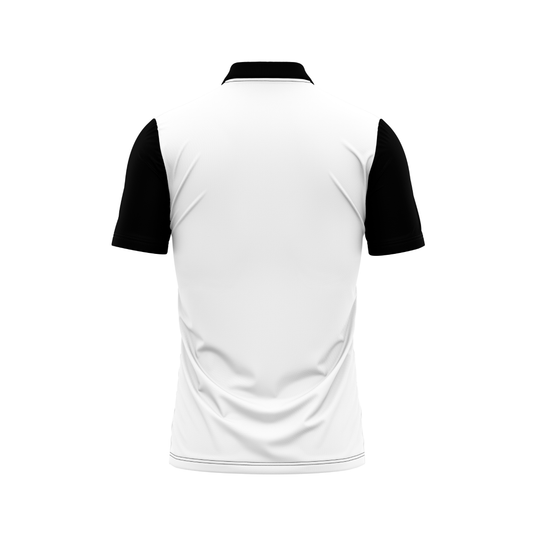 Plain Polo neck White Black Tshirt