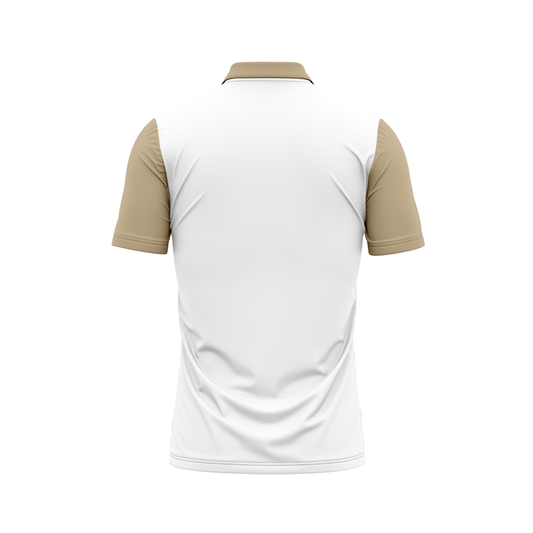 Plain Polo neck White Gold Tshirt